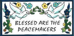 Blessed are the Peacemakers Tile Detail